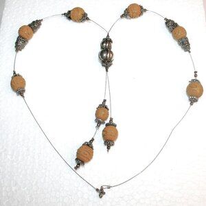 Reduced! VINTAGE CARVED "Y" NECKLACE